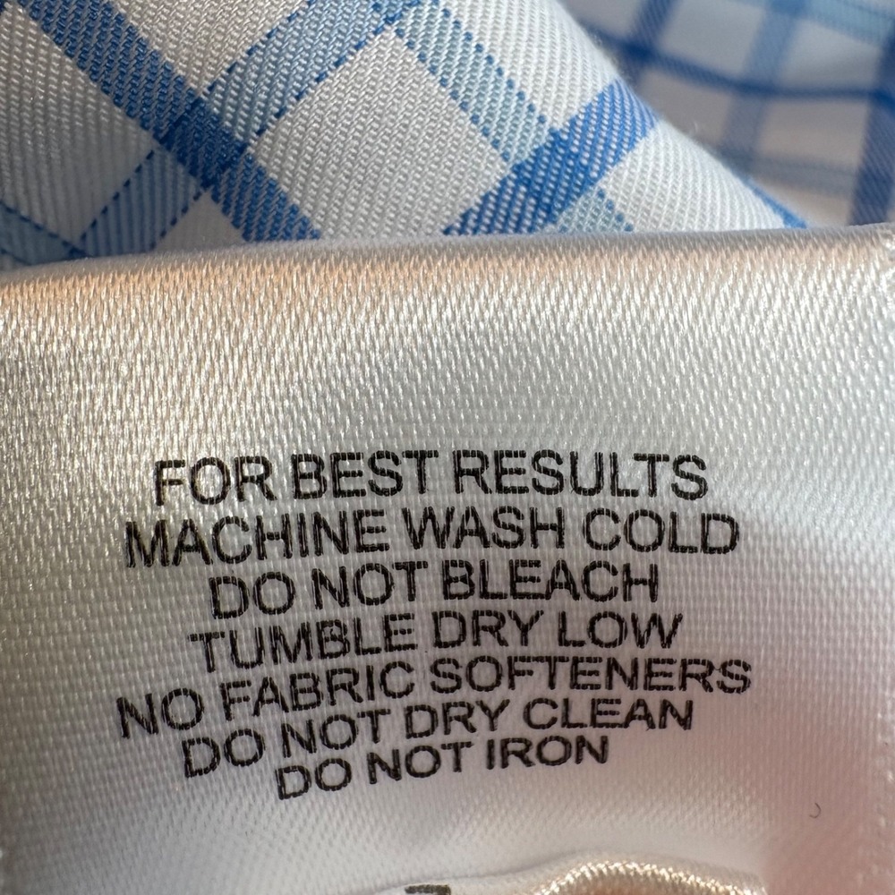 Peter Millar‎ Tettersall Check Long Sleeve Button Down White Blue Preppy Sz L - Picture 9 of 9